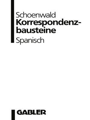 cover image of Korrespondenzbausteine Spanisch